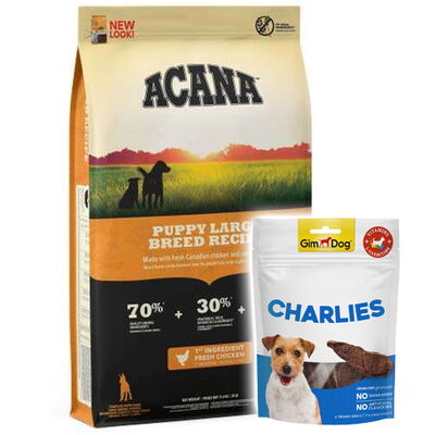 Acana Puppy Large Yavru Tahılsız Köpek Maması 17 Kg + Gimdog 70 Gr Köpek Ödülü - 1