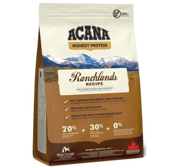 Acana Ranchlands Kuzu ve Bizon Etli Tahılsız Köpek Maması 2 Kg - 1