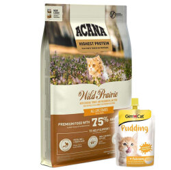 Acana Wild Prairie Tahılsız Tavuklu Kedi Maması 4,5 Kg + Gimcat Kedi Pudingi 150 Gr - Acana