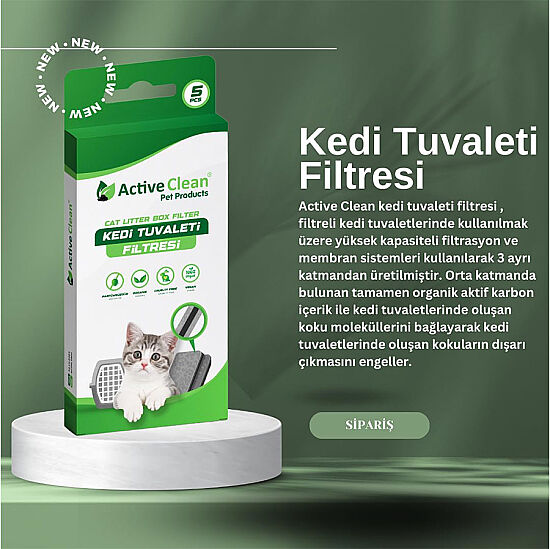 Active Clean Kedi Tuvalet Filtresi 5 li Paket - 2
