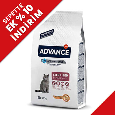 Advance +10 Sterilised Senior Dry Cat Food 1,5 Kg.