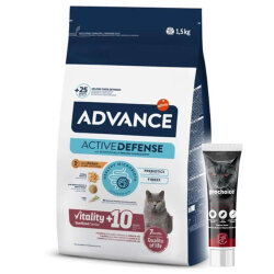 Advance +10 Sterilised Yaşlı Kısırlaştırılmış Kedi Maması 1,5 Kg + Pro Choice Vitamin Macun 100 ML - Advance