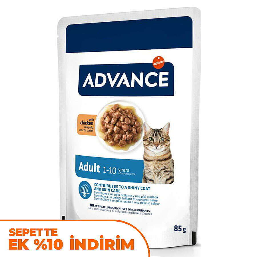 Advance Adult Chicken Tavuk Etli Kedi Yaş Maması 85 Gr