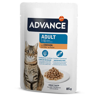 Advance Adult Chicken Tavuk Etli Kedi Yaş Maması 85 Gr