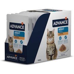 Advance Adult Chicken Tavuk Etli Kedi Yaş Maması 85 Gr x 12 Adet - Advance