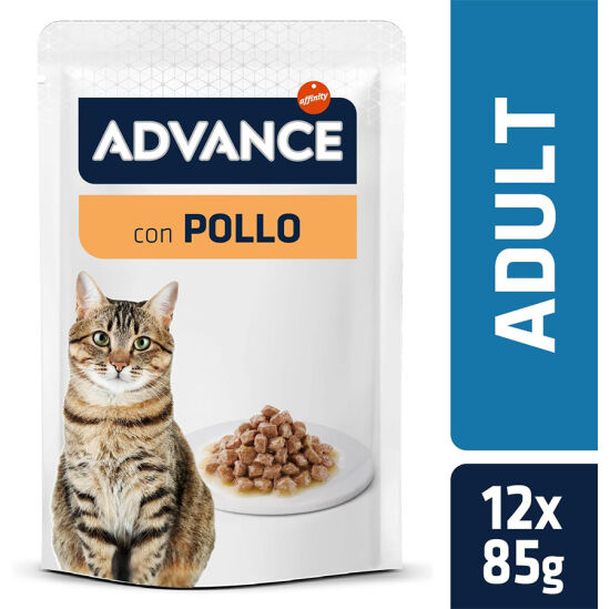 Advance Adult Chicken Tavuk Etli Kedi Yaş Maması 85 Gr x 12 Adet - 2