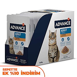 Advance Adult Chicken Tavuk Etli Kedi Yaş Maması 85 Gr x 12 Adet - Advance