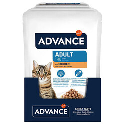 Advance Adult Chicken Tavuk Etli Kedi Yaş Maması 85 Gr x 12 Adet - Thumbnail