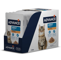 Advance Adult Chicken Tavuk Etli Kedi Yaş Maması 85 Gr x 12 Adet - Advance