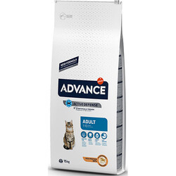 Advance Chicken and Rice Adult Dry Cat Food 15 Kg. - Thumbnail