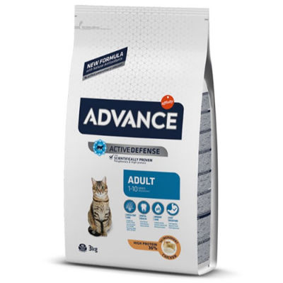 Advance Chicken and Rice Adult Dry Cat Food 3 Kg.