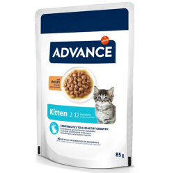 Advance Kitten Chicken Tavuk Etli Yavru Kedi Yaş Maması 85 Gr - Advance