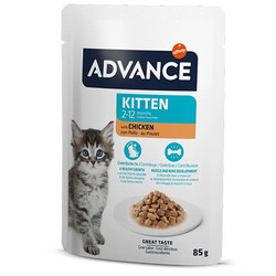 Advance Kitten Chicken Tavuk Etli Yavru Kedi Yaş Maması 85 Gr - Thumbnail