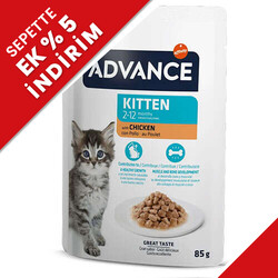 Advance - Advance Kitten Chicken Tavuk Etli Yavru Kedi Yaş Maması 85 Gr