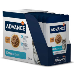 Advance Kitten Chicken Tavuk Etli Yavru Kedi Yaş Maması 85 Gr x 12 Adet - 1