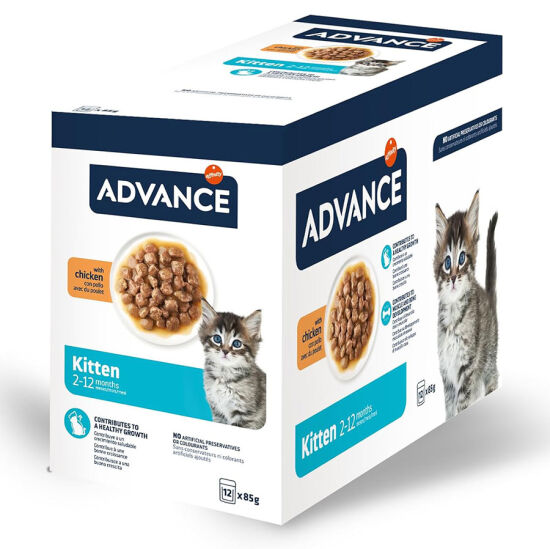 Advance Kitten Chicken Tavuk Etli Yavru Kedi Yaş Maması 85 Gr x 12 Adet - 2