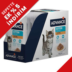 Advance - Advance Kitten Chicken Tavuk Etli Yavru Kedi Yaş Maması 85 Gr x 12 Adet