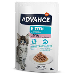 Advance Kitten Turkey Hindi Etli Yavru Kedi Yaş Maması 85 Gr - Thumbnail