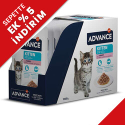 Advance - Advance Kitten Turkey Hindi Etli Yavru Kedi Yaş Maması 85 Gr x 12 Adet