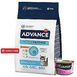 Advance Kitten Yavru Tavuk Etli Kedi Maması 10 Kg + 12 Adet Miamor Konserve 85 Gr - Advance