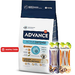 Advance Labrador Golden Retriever Irk Köpek Maması 11,5 Kg + 4 Adet Garden Mix Köpek Ödül 90 Gr - Advance