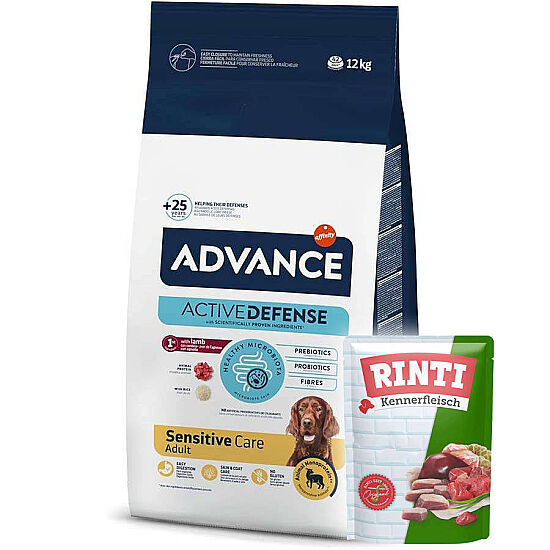 Advance Lamb Kuzu Etli Köpek Maması 12 Kg + 5 Adet Rinti Pouch 400 Gr - 1