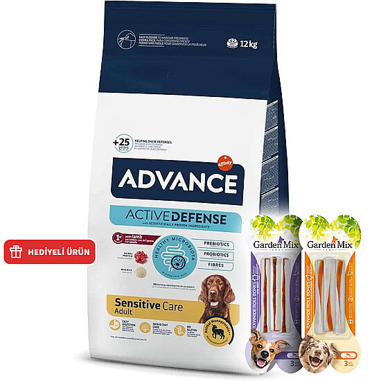 Advance Lamb Kuzu Etli Köpek Maması 12 Kg + 4 Adet Garden Mix Köpek Ödül 90 Gr - 1