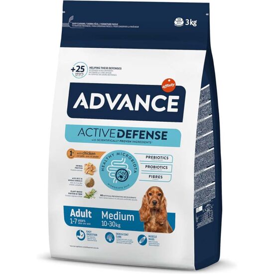 Advance Medium Tavuklu Orta Irk Köpek Maması 3 Kg + Temizlik Mendili - 1