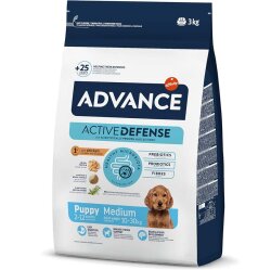 Advance Medium Puppy Tavuk Etli Yavru Köpek Maması 3 Kg + Temizlik Mendili - Advance