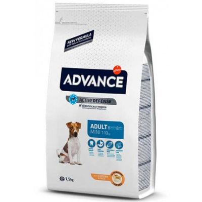 Advance Mini Küçük Irk Tavuklu Köpek Maması 3 Kg + Temizlik Mendili - 1