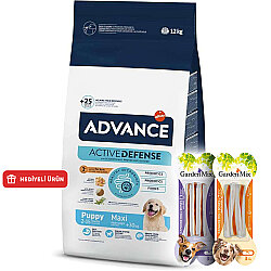 Advance Puppy Maxi Büyük Irk Yavru Köpek Maması 12 Kg + 4 Adet Garden Mix Köpek Ödül 90 Gr - Advance
