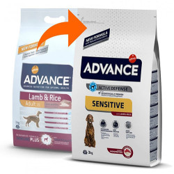 Advance Sensitive Lamb Kuzu Etli Köpek Maması 3 Kg + 2 Adet Temizlik Mendili - Thumbnail