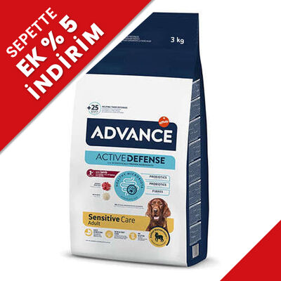 Advance Sensitive Lamb Kuzu Etli Köpek Maması 3 Kg