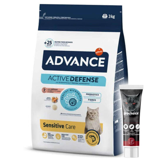 Advance Sensitive Salmon Adult Dry Cat Food 3 Kg. - 1