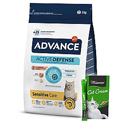 Advance Sensitive Salmon Adult Dry Cat Food 3 Kg. - Advance