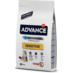 Advance Sensitive Salmon Adult Dry Cat Food 3 Kg. - Thumbnail