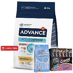 Advance Sensitive Somonlu Kedi Maması 10 Kg + Crocus Krema 60x15 Gr + Crocus 10'lu Lolipop Ödül - Advance