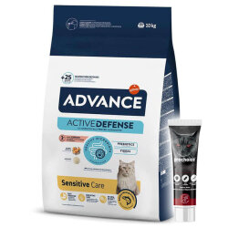 Advance Sensitive Somonlu Kedi Maması 10 Kg + Pro Choice Vitamin Macun 100 ML - Advance
