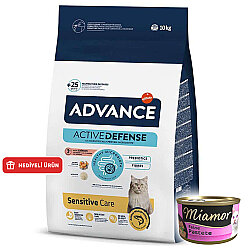 Advance Sensitive Somonlu Kedi Maması 10 Kg + 12 Adet Miamor Konserve 85 Gr - Advance