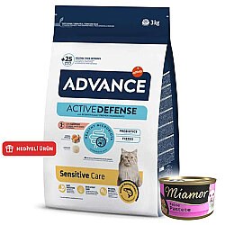 Advance Sensitive Somonlu Kedi Maması 3 Kg + 6 Adet Miamor Konserve 85 Gr - Advance