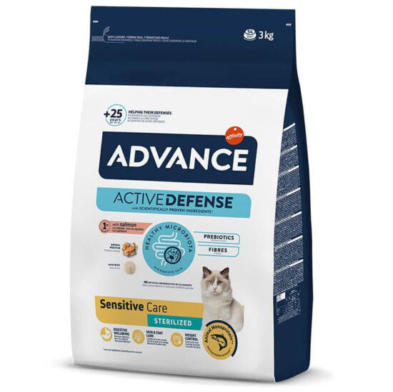Advance Sensitive Sterilised Salmon Adult Dry Cat Food 3 Kg. - 1