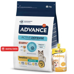 Advance Sensitive Sterilised Salmon Adult Dry Cat Food 3 Kg. - Advance