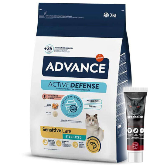 Advance Sensitive Sterilised Salmon Adult Dry Cat Food 3 Kg. - 1