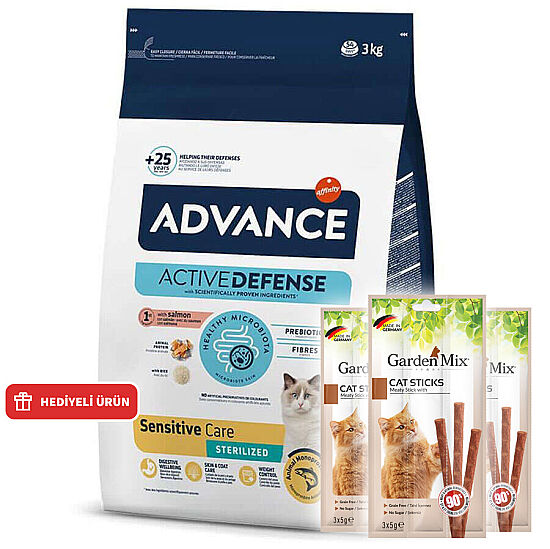 Advance Sensitive Sterilised Salmon Adult Dry Cat Food 3 Kg. - 1