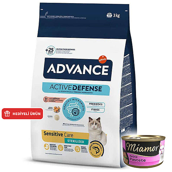 Advance Sensitive Sterilised Salmon Adult Dry Cat Food 3 Kg. - 1