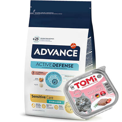 Advance Sensitive Sterilised Salmon Adult Dry Cat Food 3 Kg.