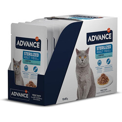 Advance - Advance Sterilised Codfish Morina Balıklı Kısırlaştırılmış Kedi Yaş Maması 85 Gr x 12 Adet