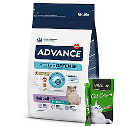 Advance Sterilised Hairball Dry Cat Food 1,5 Kg. - Advance