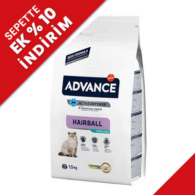 Advance Sterilised Hairball Dry Cat Food 1,5 Kg.