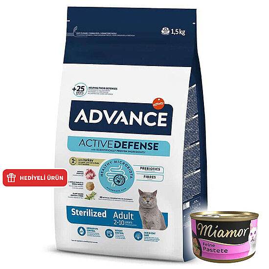 Advance Sterilised Turkey Adult Dry Cat Food 1,5 Kg. - 1